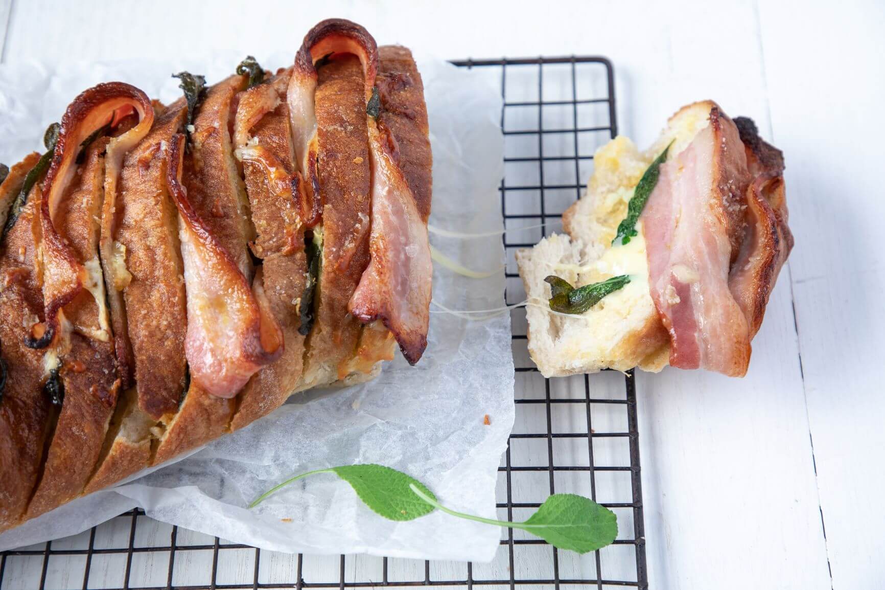 Sage & Bacon Garlic Bread LR