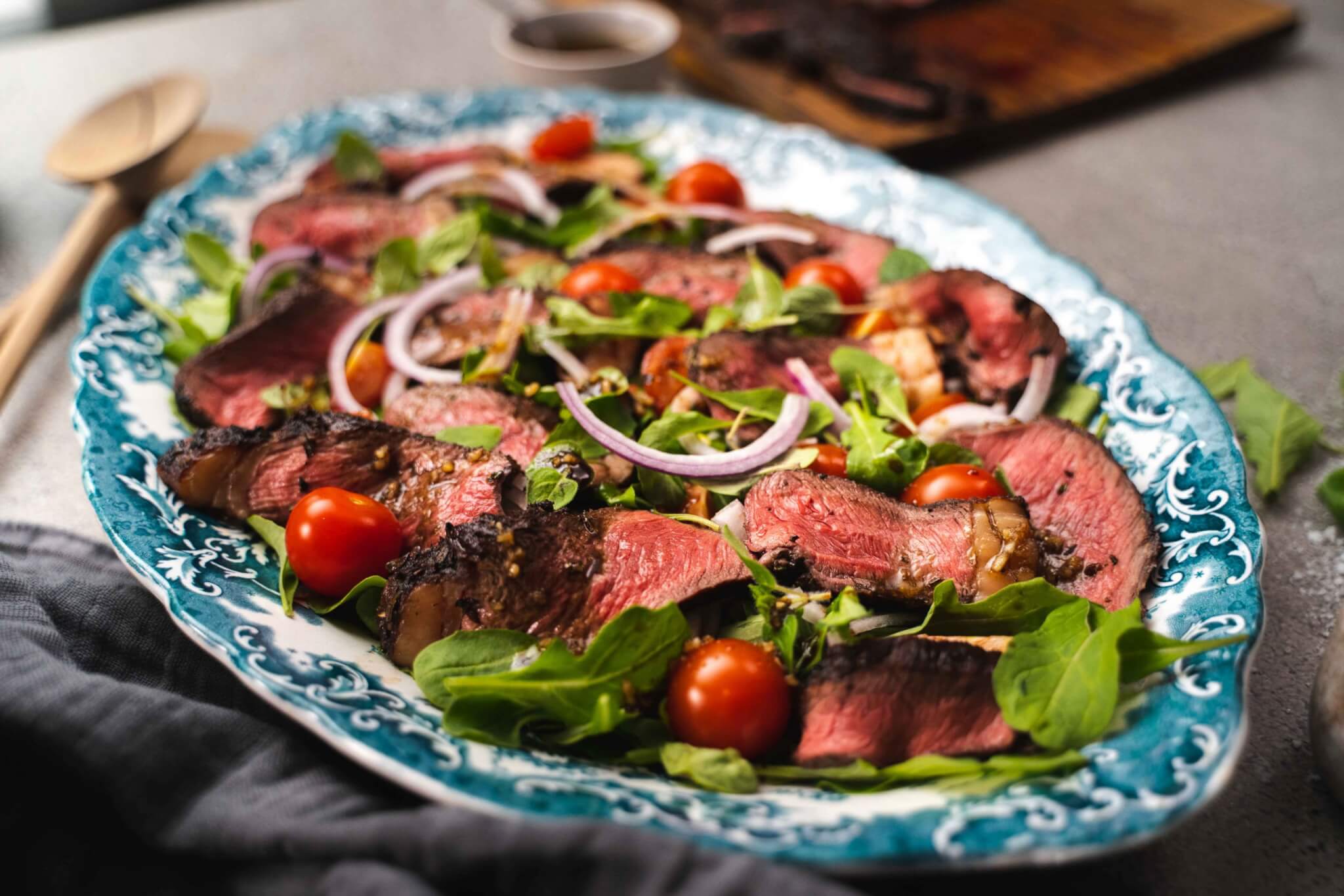 Beef Steak Tagliata with Rocket Salad - Superb Herb