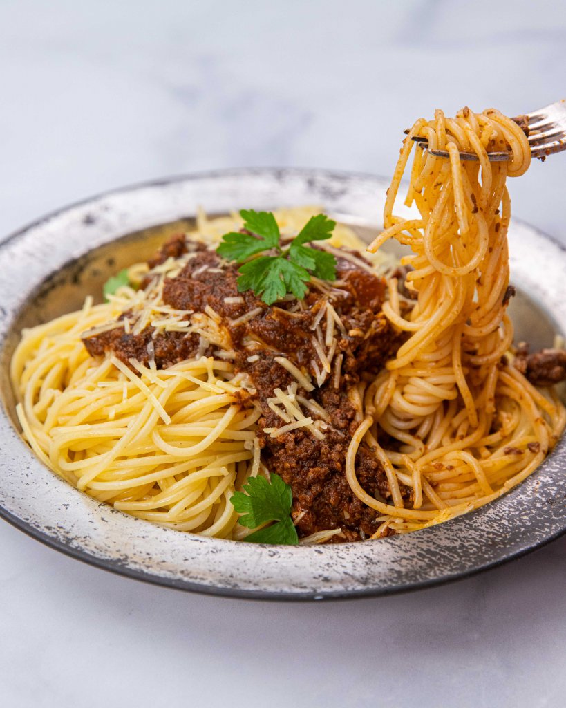 Mushroom and Beef Spag Bol - Superb Herb