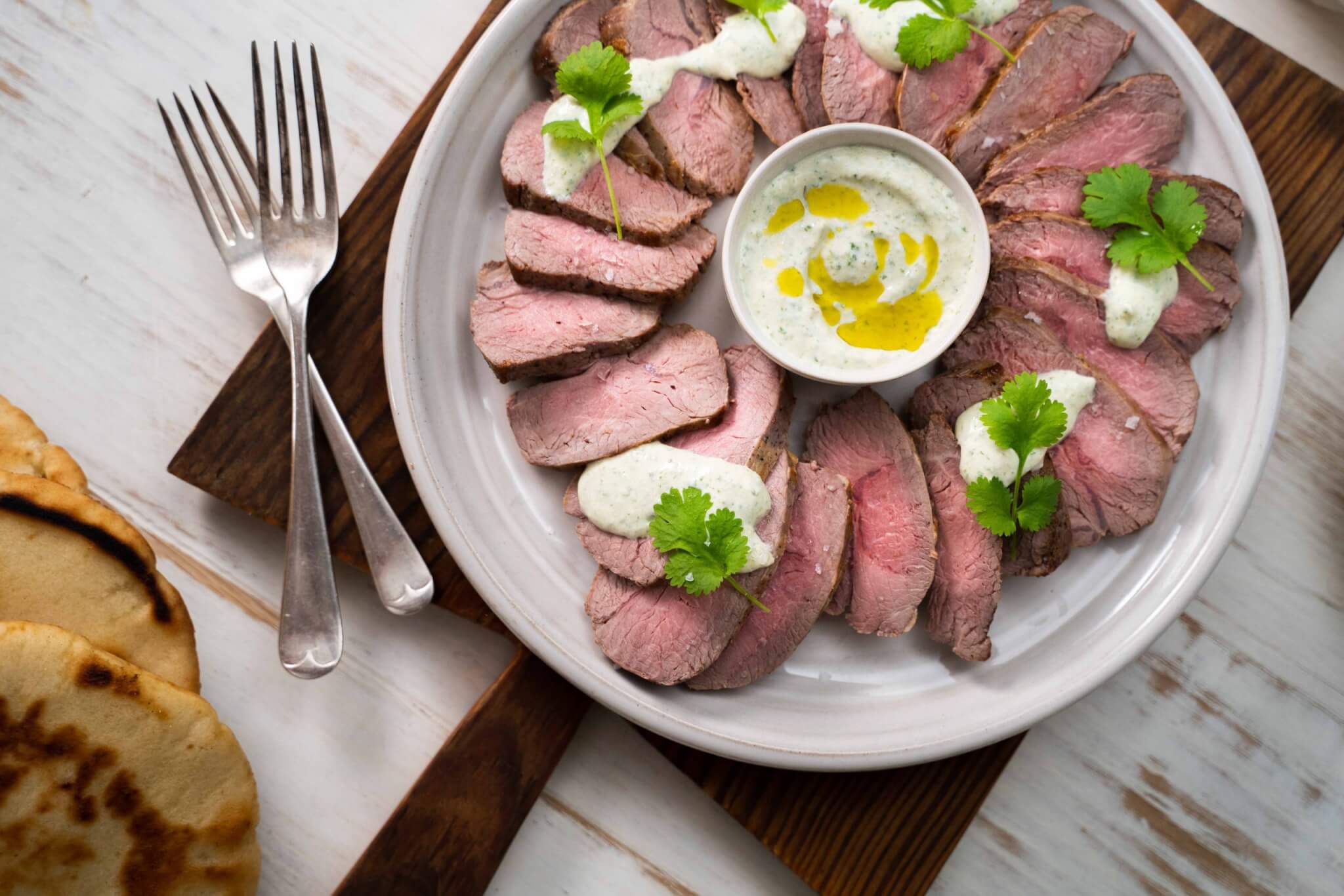 Cold Slices of Roast Lamb with Coriander & Jalapeno Yoghurt_Hero4_LR