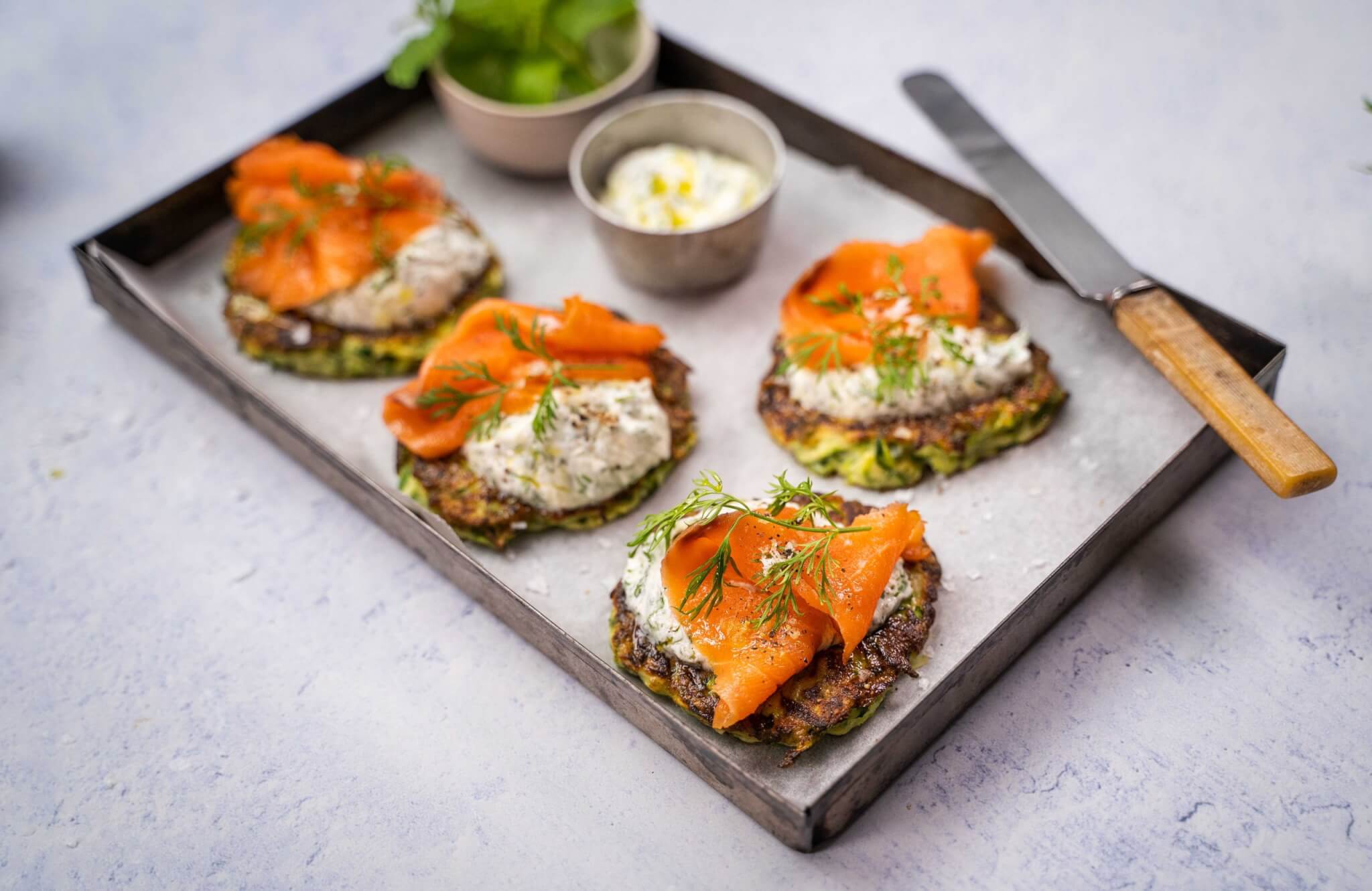 Smoked Salmon, Goats Cheese & Courgette Fritters_Hero2_LR