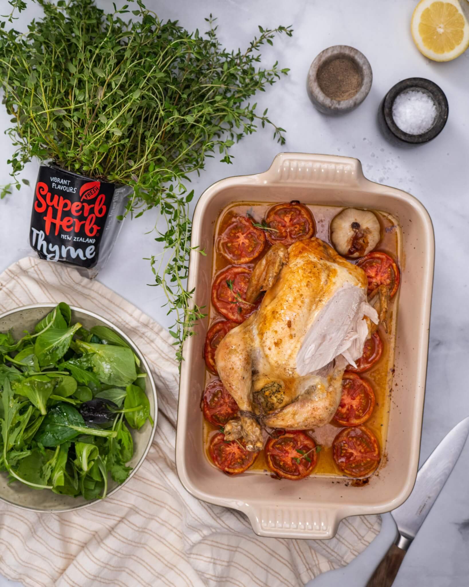Herby lemon roast chicken _Superb Herb_LR-1002288