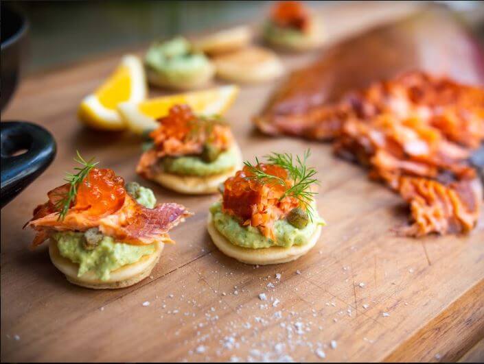 Salmon Blinis with Dill