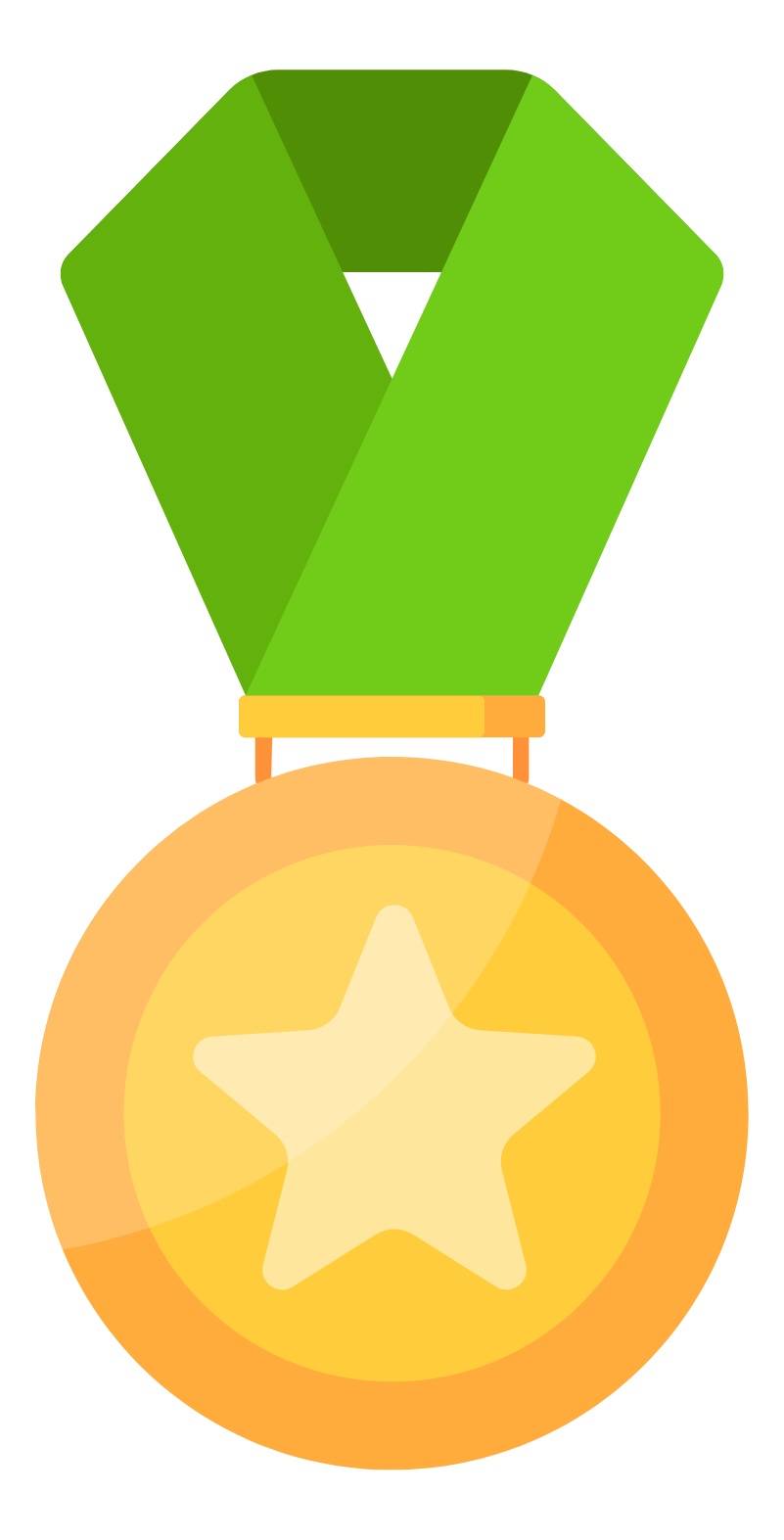 Medal round star icon