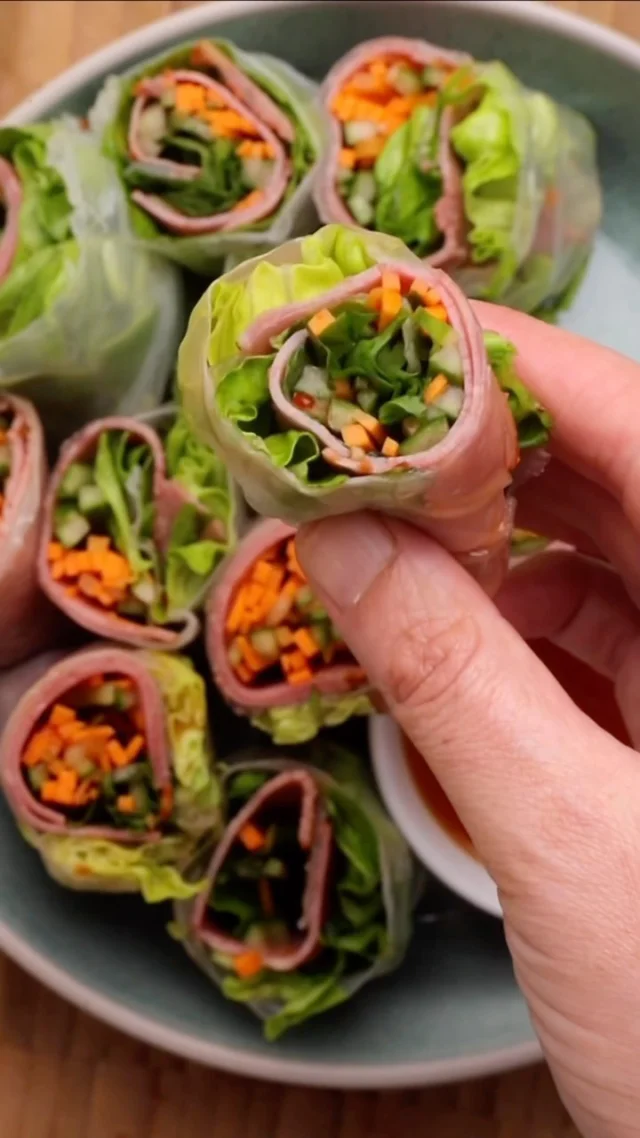 We can’t stop making these Spicy Beef summer rolls! 

Makes 8 rolls

Ingredients:
2 packets @farmlandfoods Thin Sliced Hot Beef
1 cup carrot, grated
½ cup cucumber, julienned
3/4 cup Superb Herb Coriander
1/2 cup Superb Herb Basil
1/4 cup Superb Herb Mint
8 rice paper wrappers, 20cm diameter
8 lettuce leaves, ribs removed

For the dipping sauce:
1/4 cup seasoned rice vinegar
2 tablespoons sweet chilli sauce
1 teaspoon soy sauce

Method:
Whisk dipping sauce ingredients in a small pot and heat till warm.

Toss carrots and cucumber with 2 tablespoons of the dipping sauce in a small bowl. Set aside. Mix the herbs in a small bowl and set aside.

To assemble:
Fill a large bowl with warm water. Dip 1 rice paper sheet for a few seconds until slightly softened. Place on your work surface.

Place 1 lettuce leaf at bottom of the rice wrapper, leaving 1.5cm clear on either sides. Top with 2 slices of beef, some carrot and cucumber mixture and ⅛ of herb mixture.
Fold the right and left sides of the wrapper over filling. Fold bottom edge up over filling and roll up tightly. Place seam-side down on a serving platter. Repeat with remaining wrappers. Cover rolls with a damp paper towel during assembly to prevent drying out.

Serve with dipping sauce.

#Herbysnacks